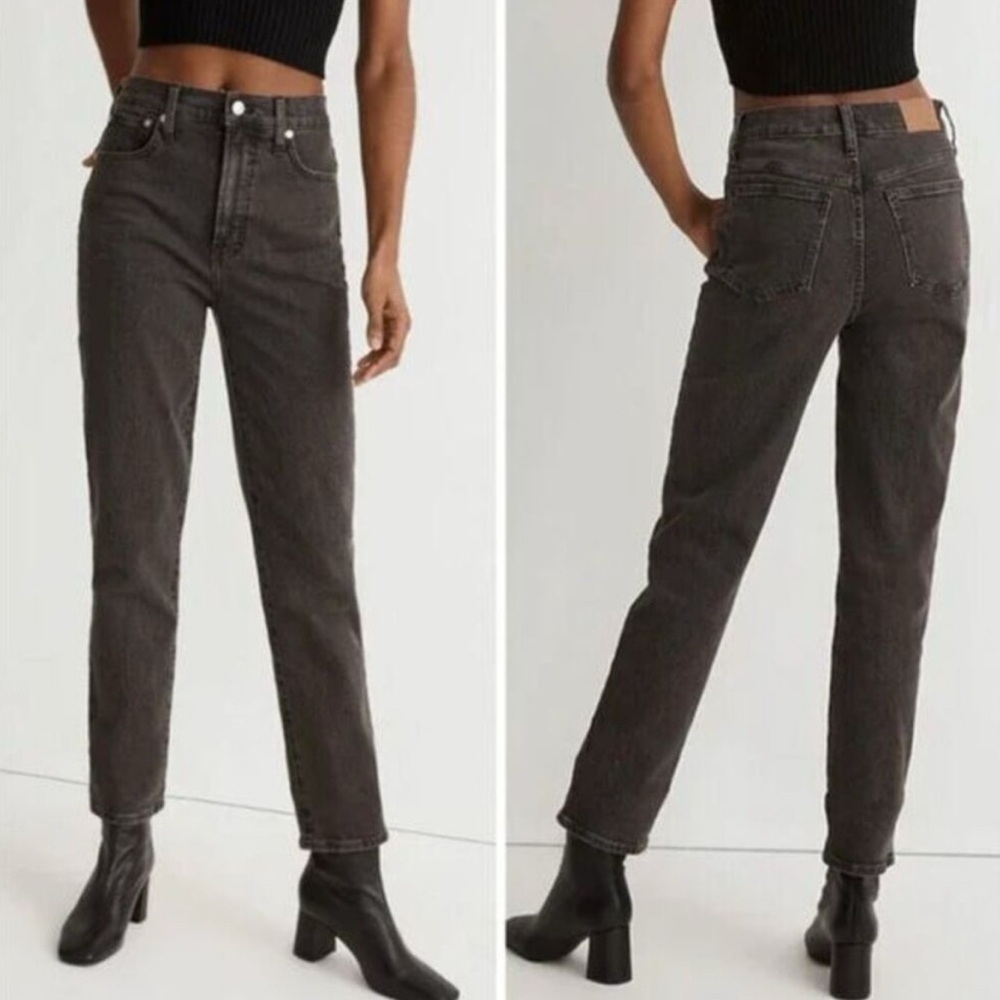 MADEWELL The Perfect Vintage Jean in Lunar Wash Washed Black High Rise size 27‎